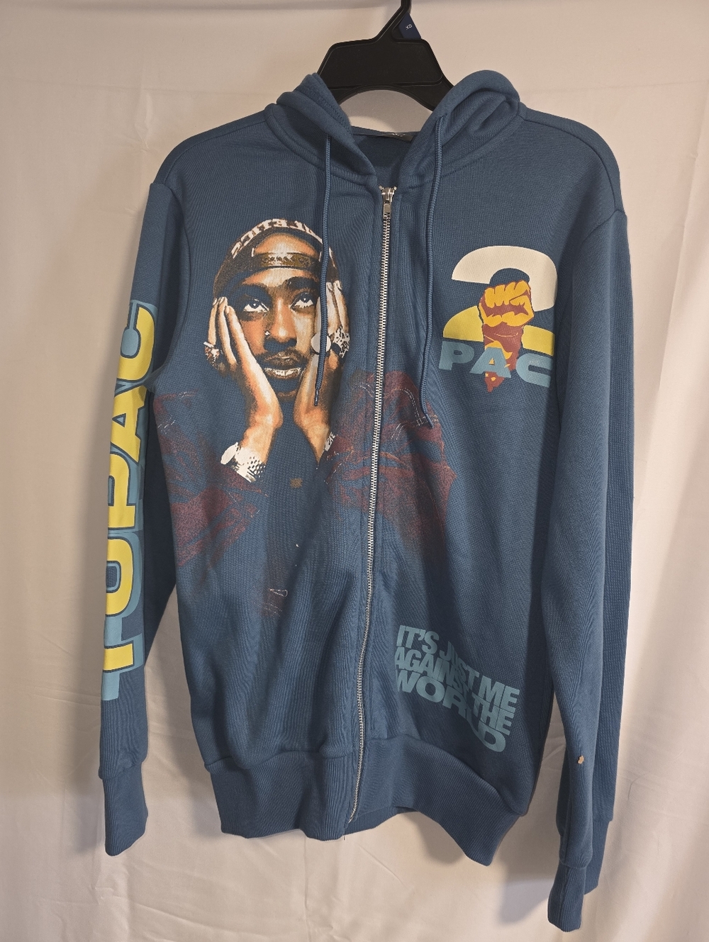 Blue Graphic Zip-Up Hoodie Sweater - PAC Branding